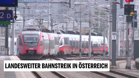 Landesweiter Bahnstreik in Österreich