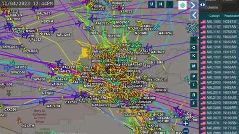 Phoenix Arizona Air Pollution and Air Plane Traffic Time Lapsed - Nov 10th 2023