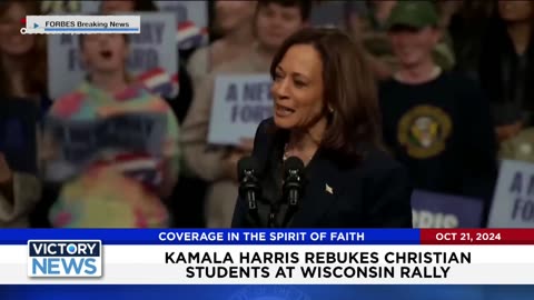 Victory News 10/21/24 - 4p.m: Kamala Harris Rebukes Christian Students at Wisconsin Rally