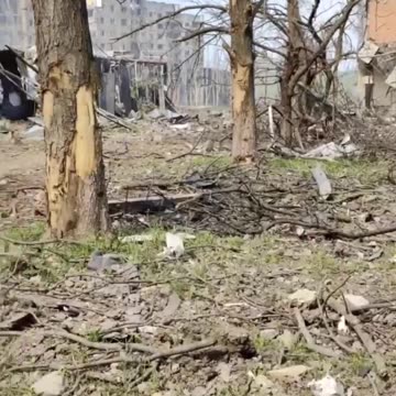 Ruskem dobitá oblast Domino v Bachmutu 19.5. 2023