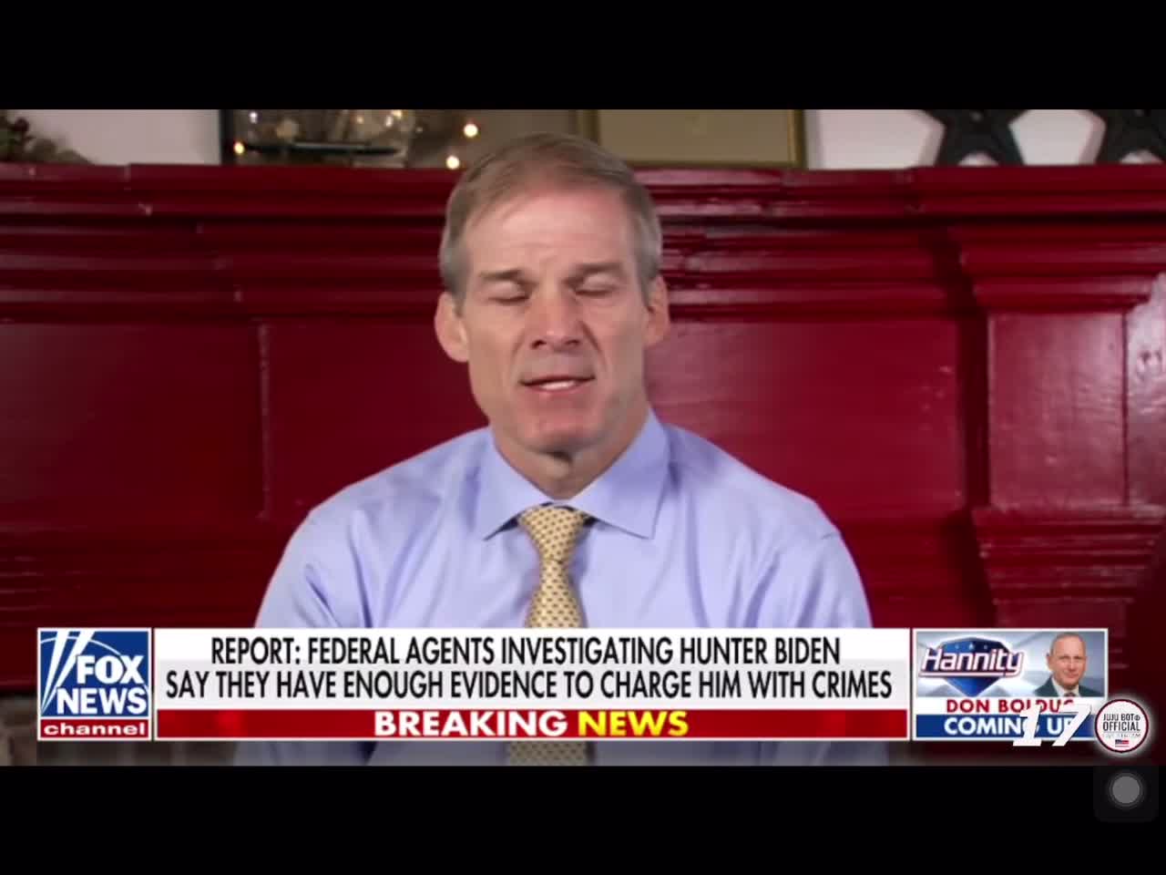 Jim Jordan: I’ll believe Hunter’s getting charged with a gun & taxes when I see it.