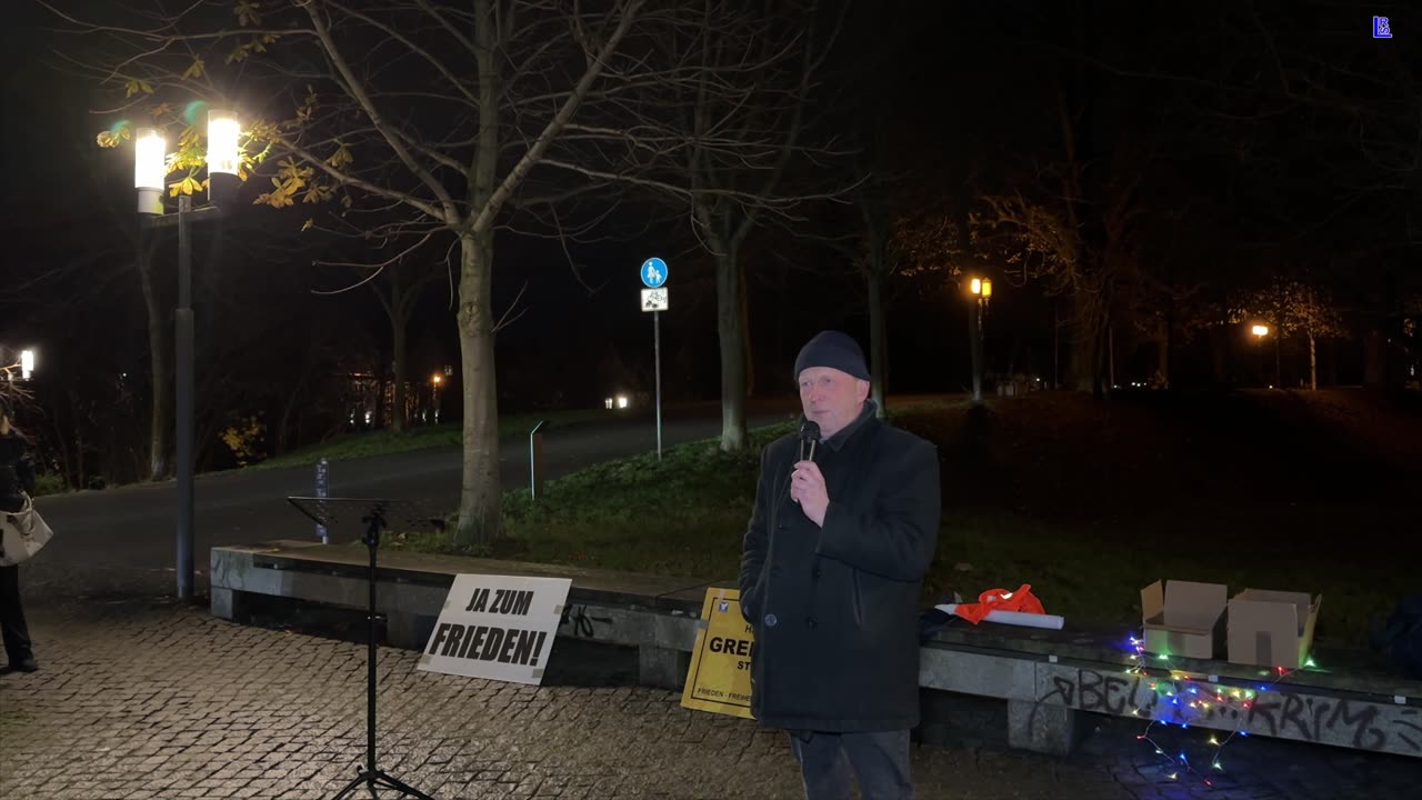 Greifswald - Eröffnung der heutigen Kundgebung durch Jens 02-12-2024