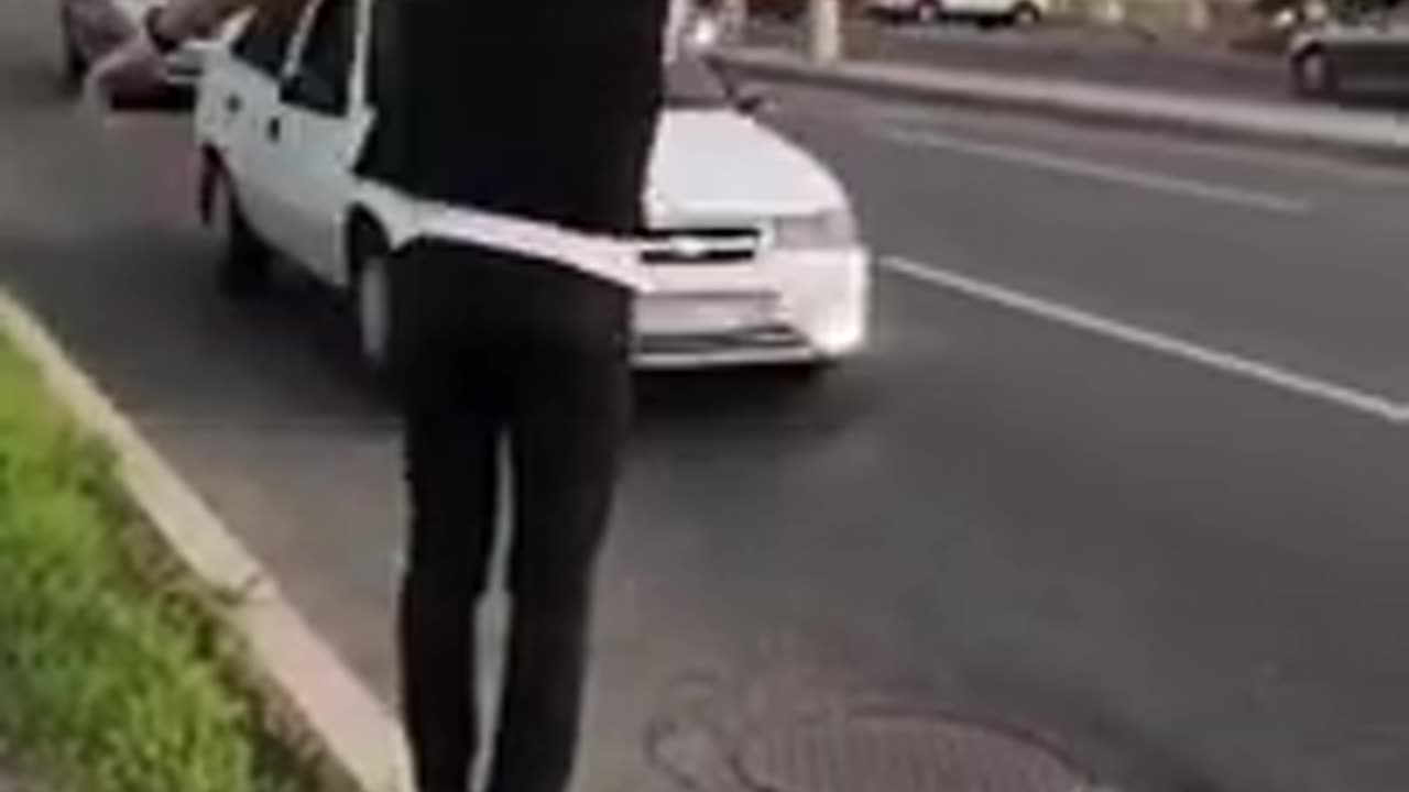 practice next to the taxi