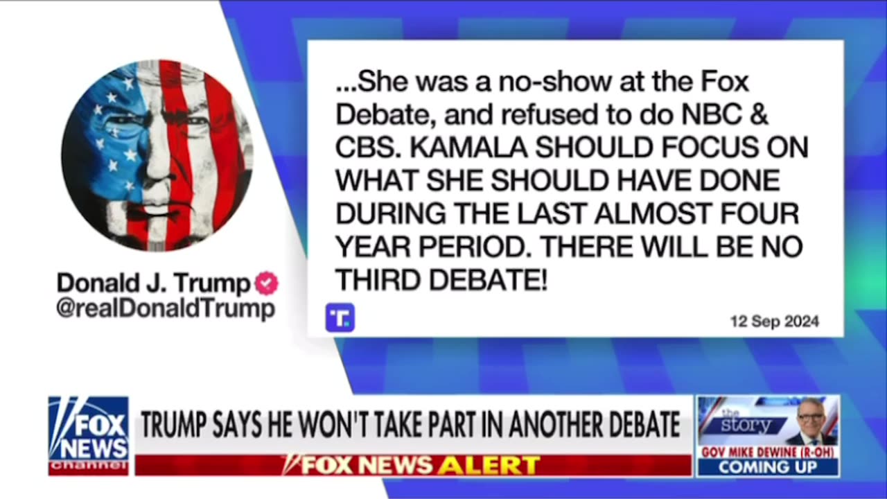 President Trump there will be no third debate