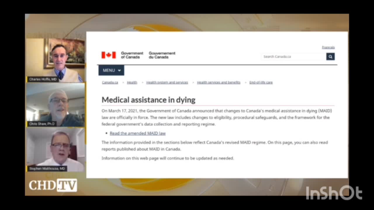 Canadian Doctors Speak Out Against Medically Assisted Death (M.A.I.D.)