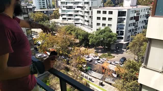 Traffic jam in Santiago