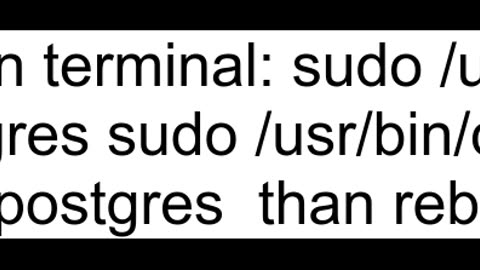 How can I delete the PostgreSQL user in my mac because there is no user in the preference