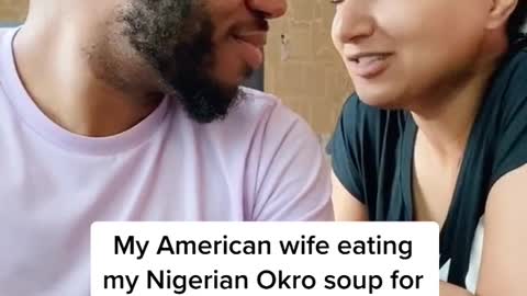 White American Lady On Nigerian Food