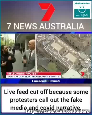 Australian protestors interrupted a live feed to counter the fake news narrative