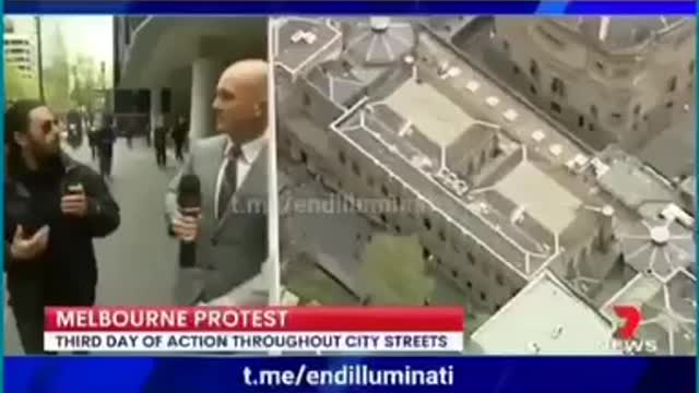 Australian protestors interrupted a live feed to counter the fake news narrative
