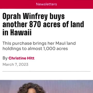Oprah Winfrey buys another 870 acres of land in Hawaii