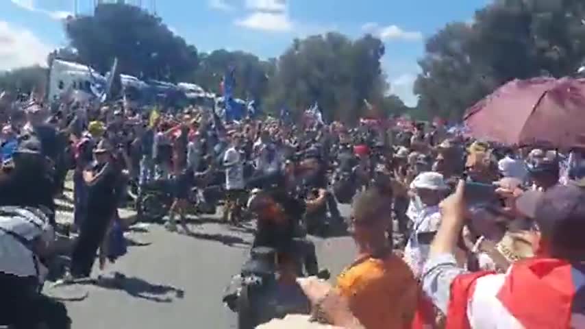 The Bikers have shown up in Canberra Australia to support Freedom Convoy