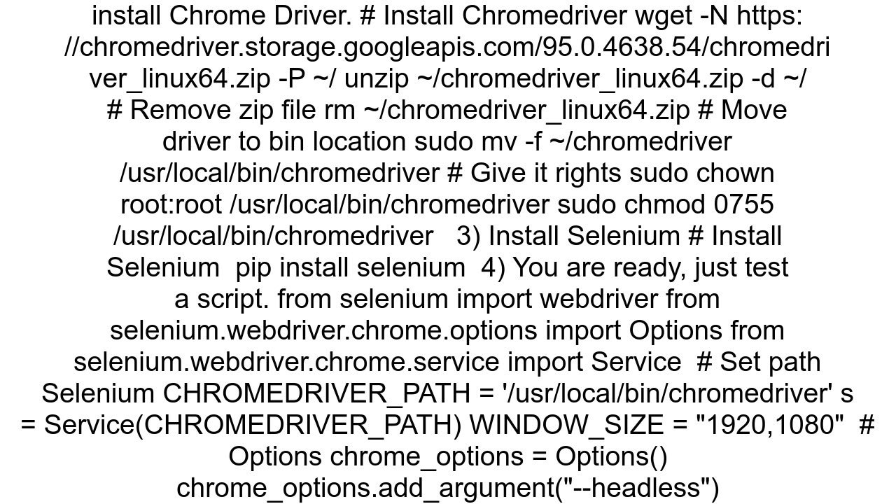 How can I run selenium on Linux