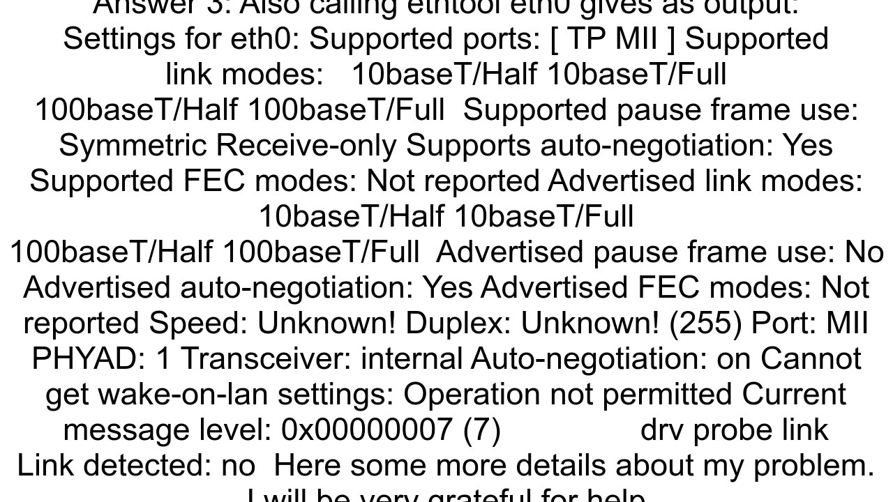 Static IP Address of eth0 is not showing on my Raspberry Pi