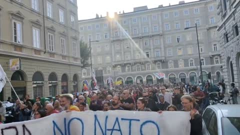 Protesters In Rome Demanding An End To Italy’s Involvement In NATO