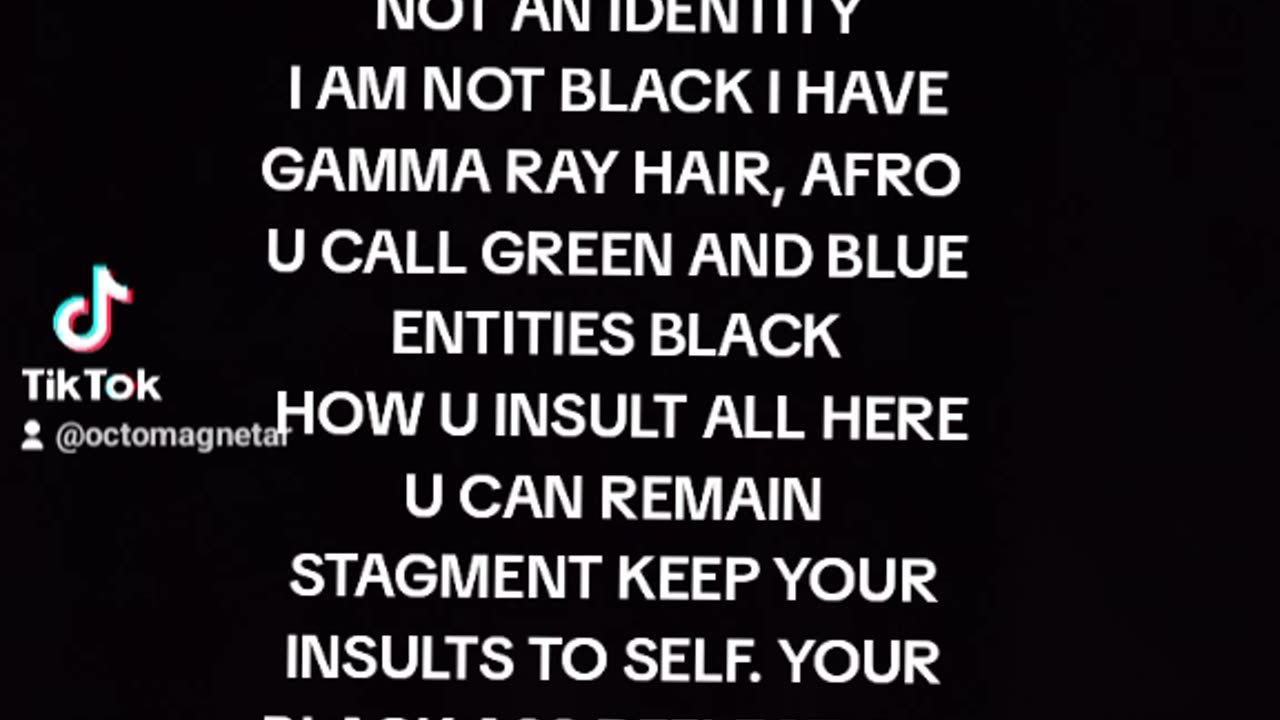 Black DO NOT EXIST IN FLESH