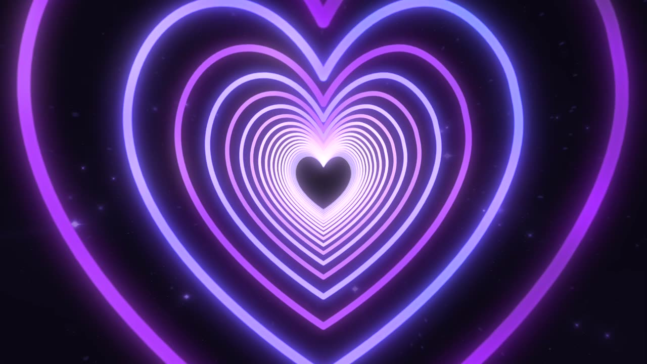 459. Heart Tunnel💜🩵Abstract Background Heart