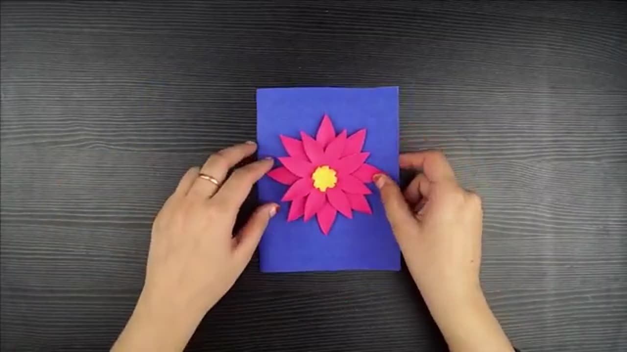 HOW TO MAKE 3D CARD OF FLOWERS