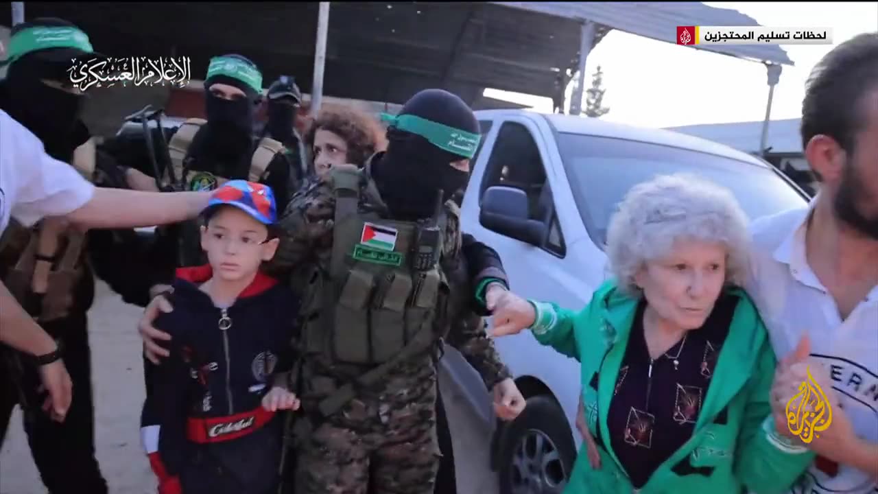 Al-Jazeera is documenting the moments when Hamas terrorists released the 24