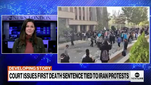 1st death sentence issued to anti-government protesters in Iran l ABCNL