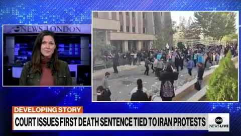 1st death sentence issued to anti-government protesters in Iran l ABCNL