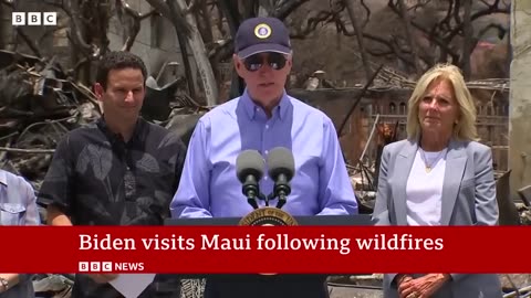 US President Joe Biden visits Maui after wildfires - BBC News