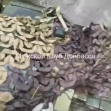 Ukraine War - A Ukrainian T-64 blown up by a mine.