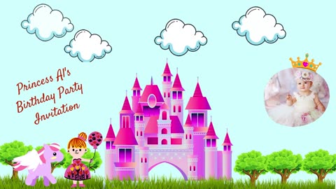 Princess Themed Birthday Invitation Video