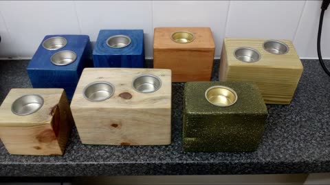 Things I've Made: Pallet Board Block Tealight Holders