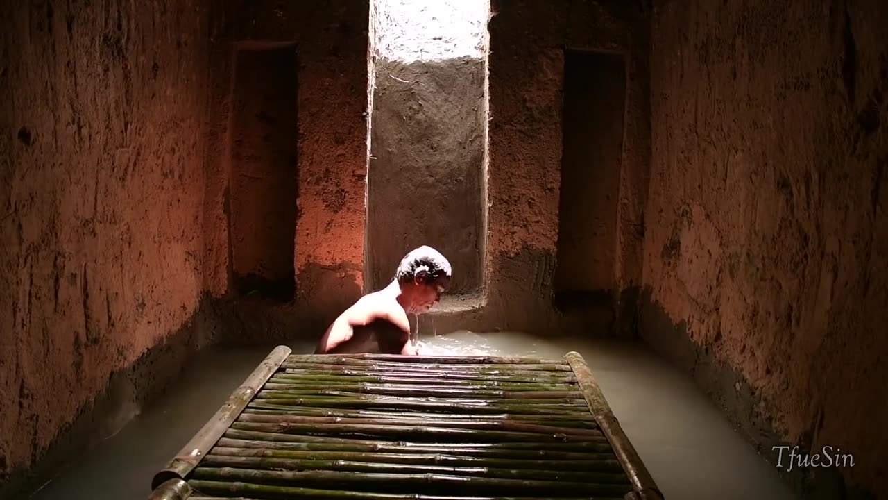 Build Most Secret Underground Tunnel House with Sunlight Swimming pool