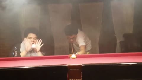 Shot A Billiard Ball Through A Smoke Ring Insane Trick Shot