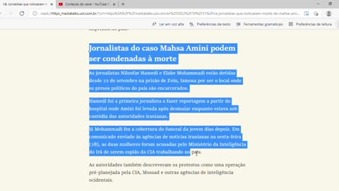 Irã Jornalistas que noticiaram morte de Mahsa Amini são acusadas de espionagem para os EUA