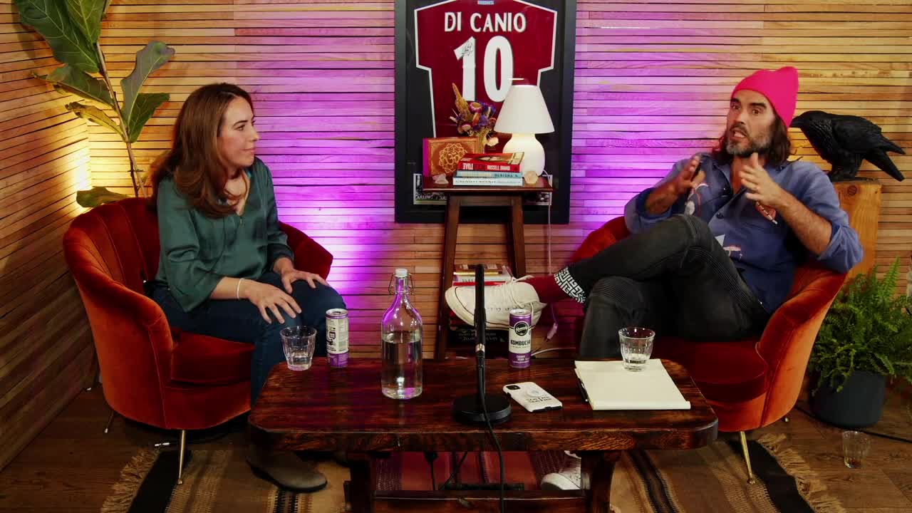Russel Brand interview With Stella Assange. Julian's sister