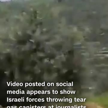 Video appears to show Israeli police throwing tear gas at journalists