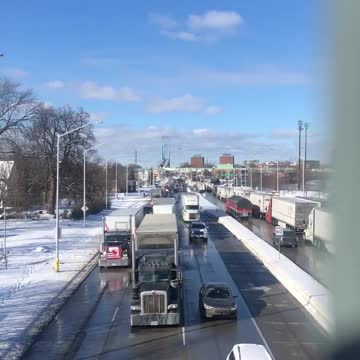 Trucker Convoy Windsor Ontario