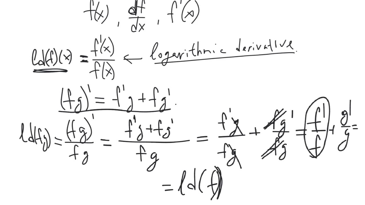 Logarithmic derivative | mathematical analysis | advanced level