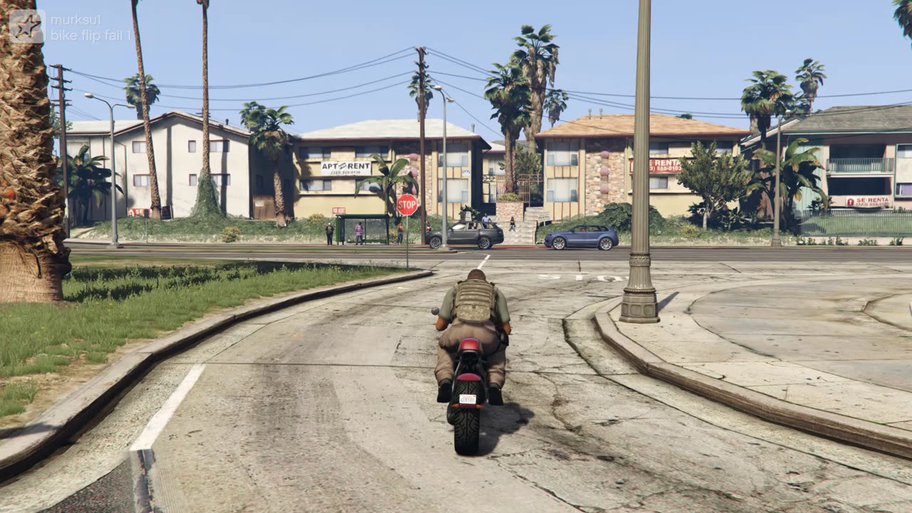 GTA5 Bike Stunt Fail #1