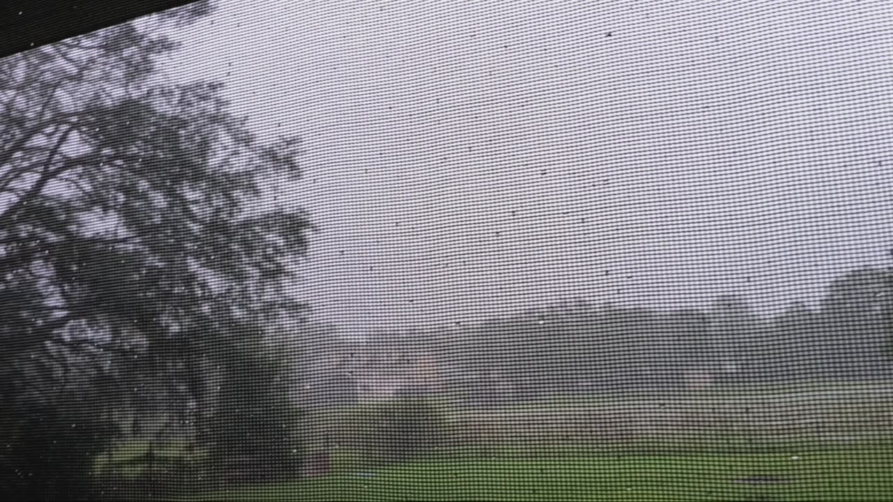 Intense wind and rain inside hurricane milton