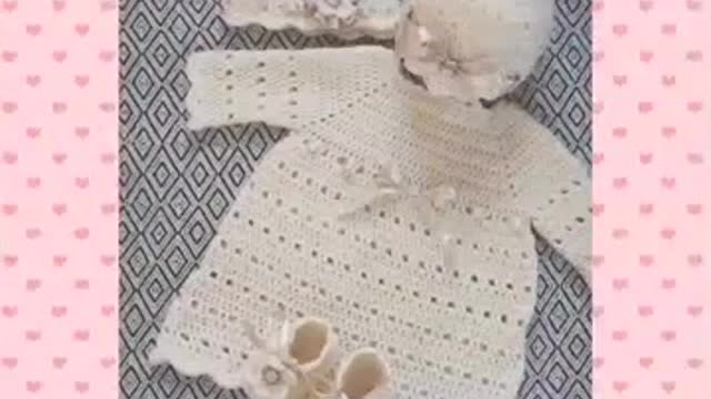 Vintage baby girl crochet set