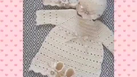 Vintage baby girl crochet set