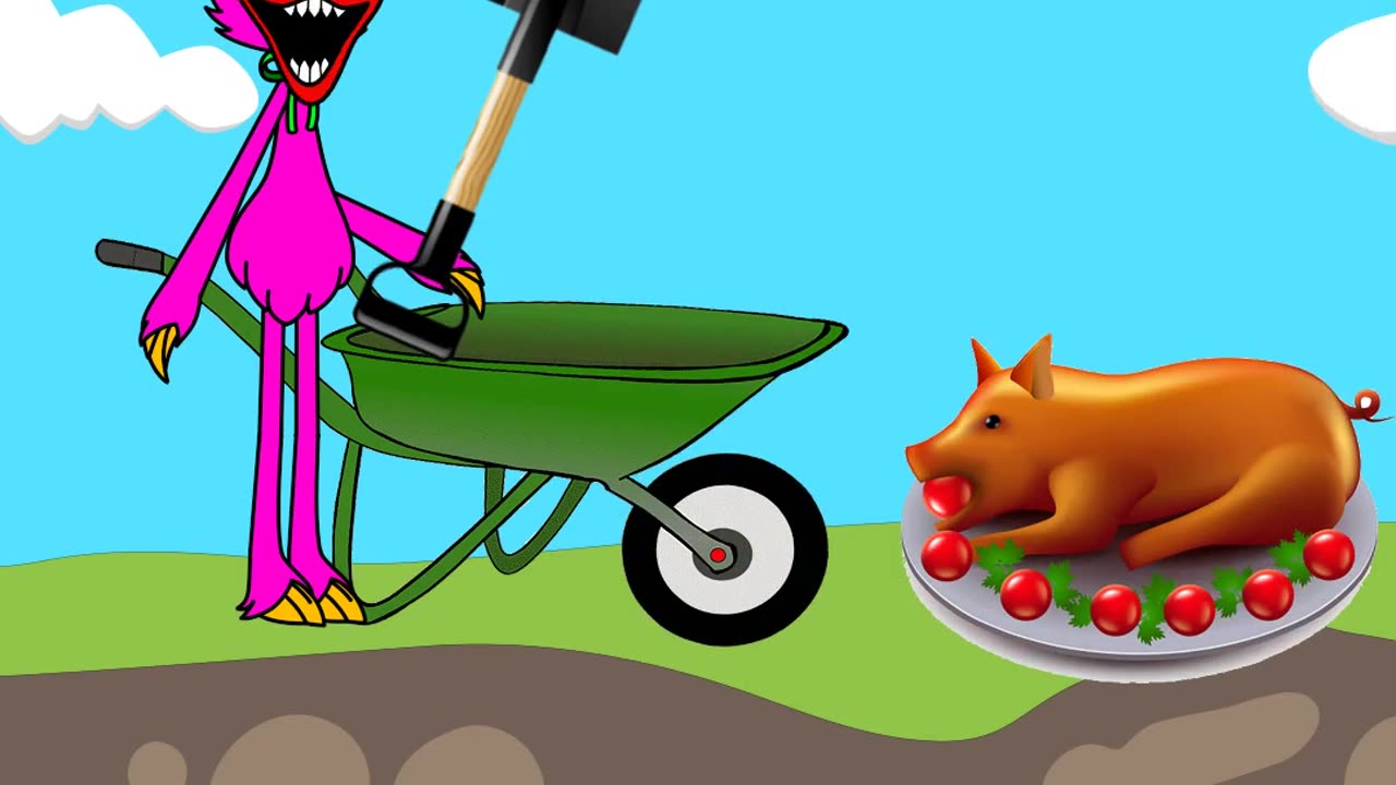 Kissy Missy likes to eat #shorts #huggywuggy #animation #cartoon #rainbowfriends