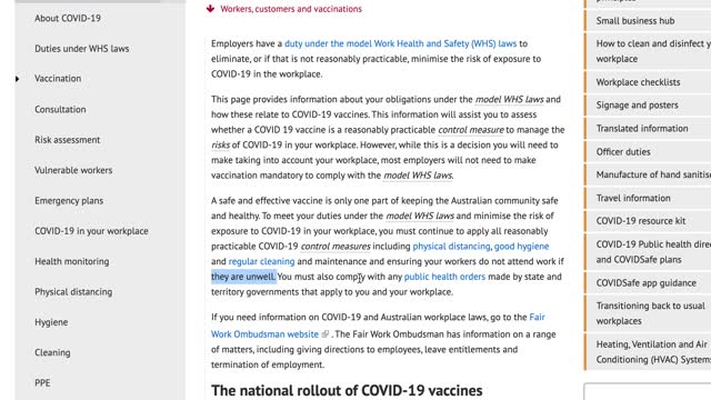 Protect yourself against mandatory vaccination - Australian Immunisation Handbook & SafeWork NSW