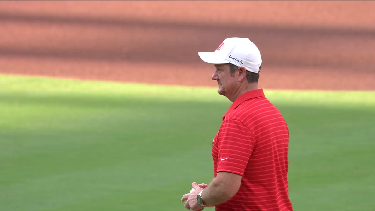 Speaker Tim Jones threw the first pitch at the St. Louis Cardinals game