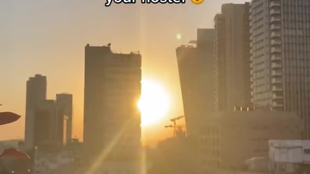 POV: you're watching the sunset on a roof in Tel Aviv after just arriving at your hostel