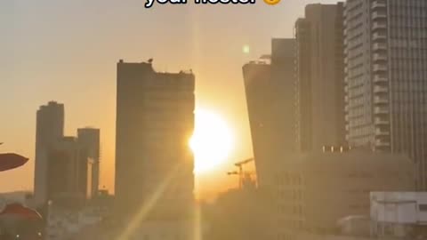 POV: you're watching the sunset on a roof in Tel Aviv after just arriving at your hostel