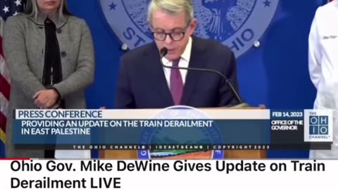 Clips of Ohio Gov DeWine update on Derailment