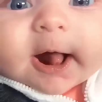 cute baby talking