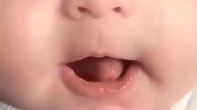 cute baby talking