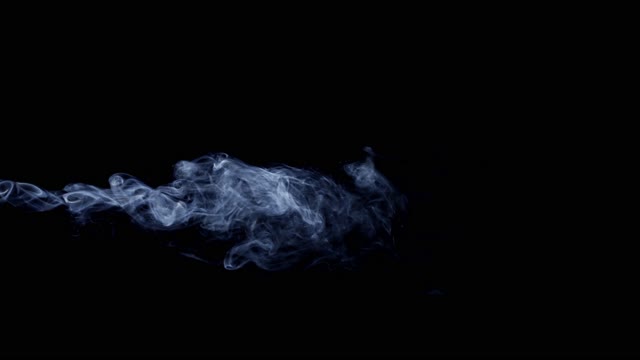 Beautiful Plasma Effect With Swirls Created By White Smoke In Horizontal Path 4K