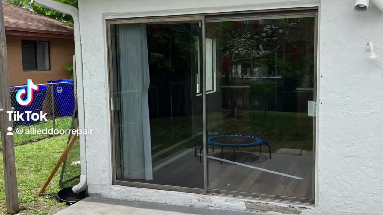 Sliding glass door repair; roller, track lock, and handle replacement, in #northlauderdale, #florida